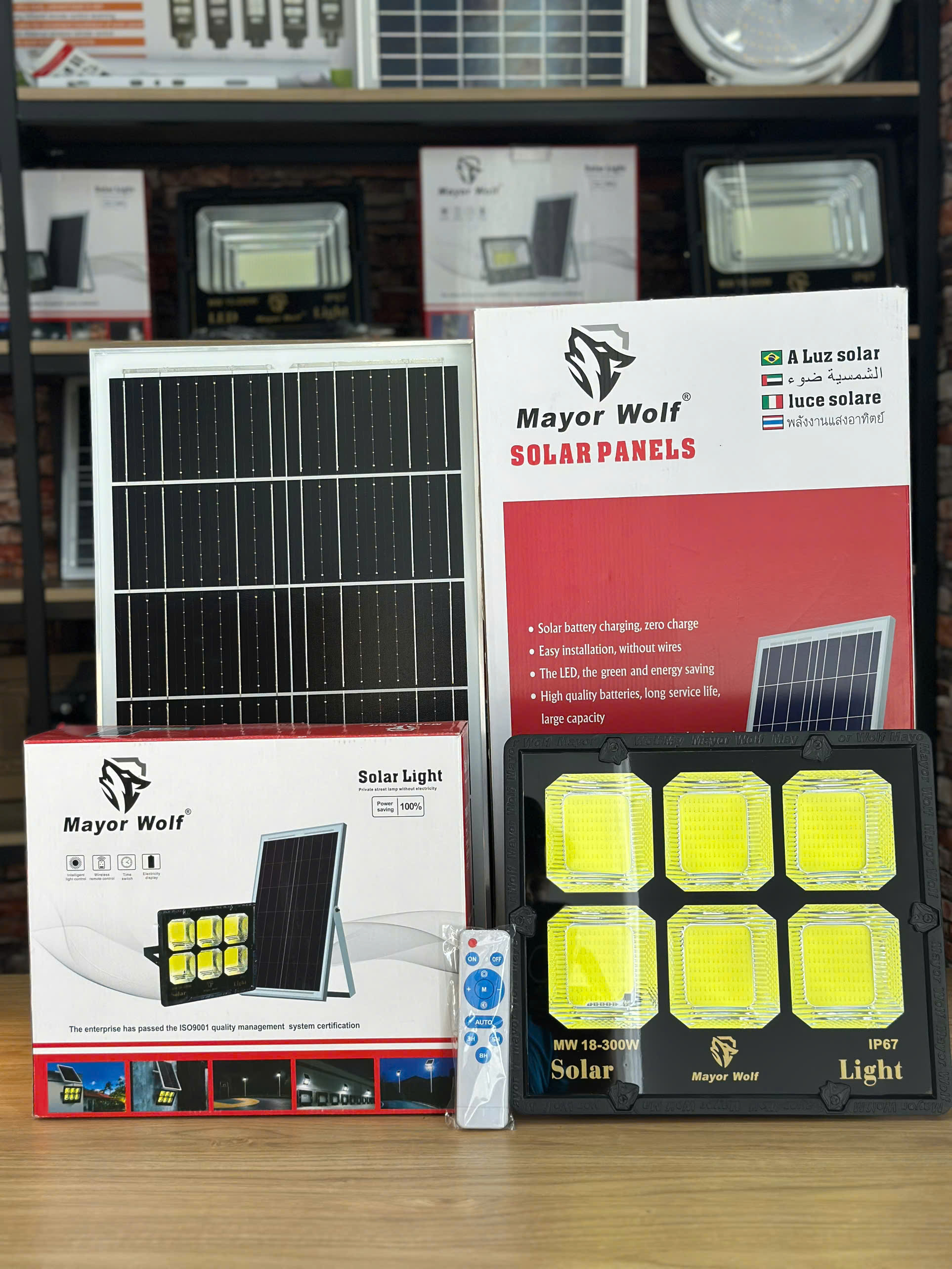 ĐÈN PHA NĂNG LƯỢNG MẶT TRỜI 6 KHOANG MW18-300W